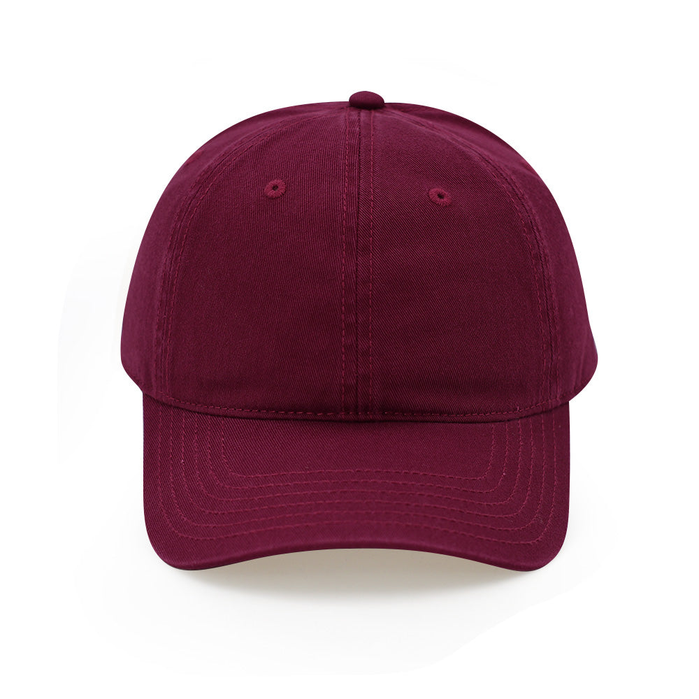 Everyday Cotton Cap in Burgundy — front view